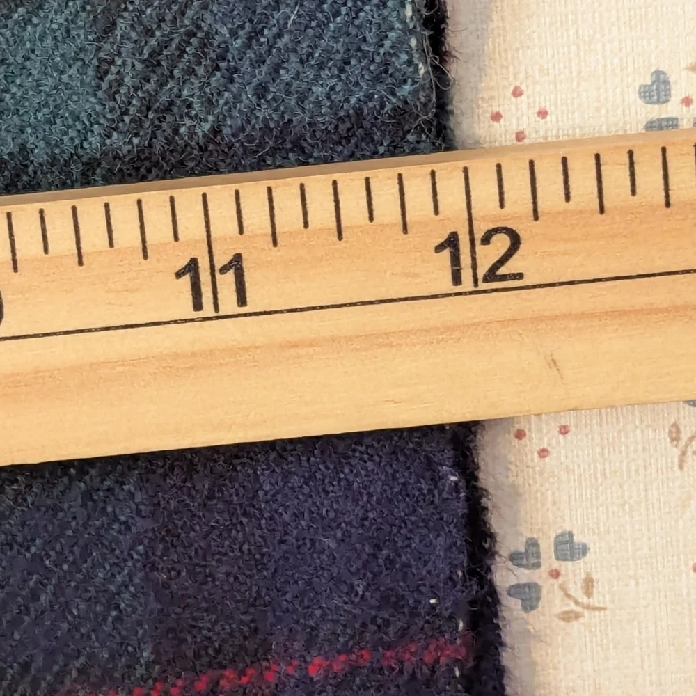 🖤 💙 Vintage Muffler Tartan Clan Scottish Plaid Wool Scarf Woolmark